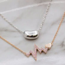 Load image into Gallery viewer, Heartbeat Necklace with Plain Heart Pendant
