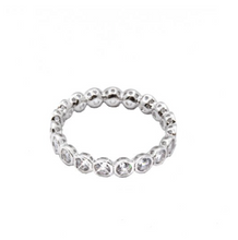 Load image into Gallery viewer, Silver Rhodium Plated Bubble Eternity Band
