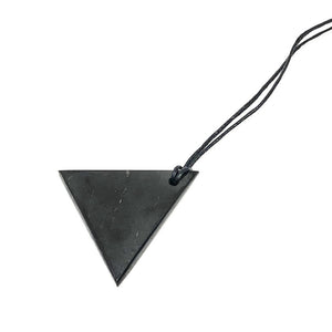 This black, lustrous, geometric shaped genuine shungite pendant, offers understated beauty with its clean lines.  It’s on a black cord that allows you to select the length of the necklace. As a healing stone, it is called the stone of life and rejuvenation stone as it has tremendous healing and antibacterial qualities. It can charge water with cleansing energies and protects against electromagnetic radiation from things like computers and cell phones.