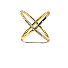 Load image into Gallery viewer, Gold Criss Cross Ring

