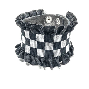 Checkered Ruffle Wrap Bracelet