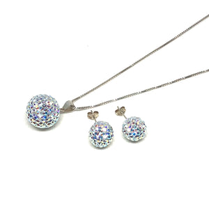 Aurora Borealis Sparkle Ball Earring/Pendant Gift Set