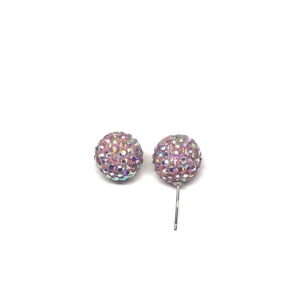 These earrings are only here for a limited time! Only 1 available!  These 12mm genuine pink swarovski crystal studs are hand set in a clay base.  The post and backs are sterling silver   Hypoallergenic, lead and nickel free    