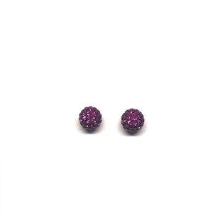 These genuine fuschia swarovski crystal studs are hand set in a clay base.  The post and backs are sterling silver   Hypoallergenic, lead and nickel free 