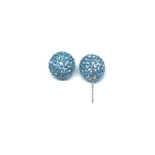 Load image into Gallery viewer, Light Aqua Sparkle Ball Earring
