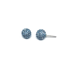Load image into Gallery viewer, Light Aqua Sparkle Ball Earring
