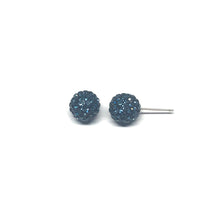 Load image into Gallery viewer, Navy Sparkle Ball Earring
