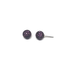 Load image into Gallery viewer, Amethyst Sparkle Ball Earring
