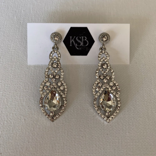 These crystal waterdrop bridal earrings are all that you need to complement your beautiful bridal gown.   They are hypoallergenic, lead, nickel and cadmium free.  They contain high quality czech crystals and rhinestones  From top to bottom of earring is 6 cm in length 