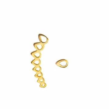 This unique 925 sterling silver ear climber has a single teardrop that is worn in one ear and the ear climber is worn in the other  14K Gold Plated  Lead and nickel free  Hypoallergenic