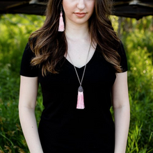 Load image into Gallery viewer, Pink Tassel Necklace
