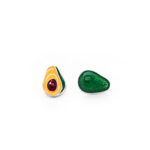 These 925 sterling silver avocado studs are so much fun to wear. If you love guacamole, you'll love these. Lead and nickel free. Hypoallergenic. These studs are 11mm x 8mm in size.