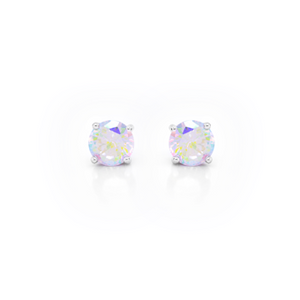 These 925 Sterling Silver studs are genuine white topaz    Hypoallergenic   Lead & nickel free   Size: 6mm