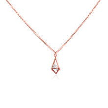 Load image into Gallery viewer, Floating Crystal Necklace - Rose Gold
