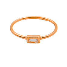 Load image into Gallery viewer, Rectangle Cubic Zirconia Halo Ring
