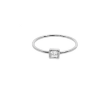 Load image into Gallery viewer, Square Cubic Zirconia Halo Ring
