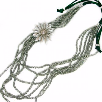 This necklace is handcrafted by artisans from Bali, Indonesia. All materials to make this necklace come from materials locally sourced. Local artisans hand-craft these original designs, bringing them to life.  This necklace is adjustable so can be worn at the length to suit your outfit.  The longest length of this necklace is 40”, but can be shortened to your preferred length