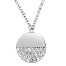 Load image into Gallery viewer, Simple but elegant 925 sterling silver necklace  14K Rose Gold Plated  High quality cubic zirconia  Lead and nickel free  Hypoallergenic  This necklace is 18&quot; in length  Pendant is 5mm
