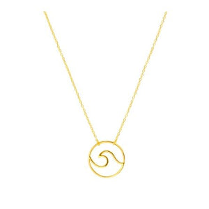 This 925 sterling silver necklace is simple yet elegant.  Hypoallergenic, lead and nickel free  14K Gold Plated  This necklace is 16" in length with a 2" extender  Pendant: 20mm
