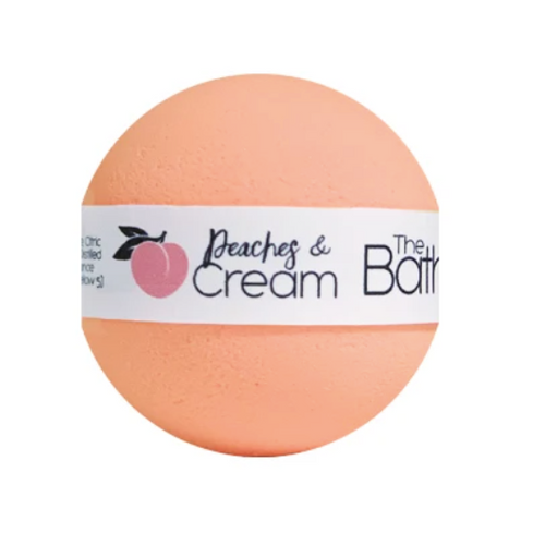 A decadent, delicious peaches & cream scent. Top notes of juicy peach, berries, floral apple and plum. Heart notes of vanilla, coconut with nuances of banana and pineapple. Powder at the base.  Ingredients: Sodium Bicarbonate, Citric Acid, Sunflower Oil, Distilled Water, Peaches & Cream Fragrance Oil, Yellow 5, Neon Pink